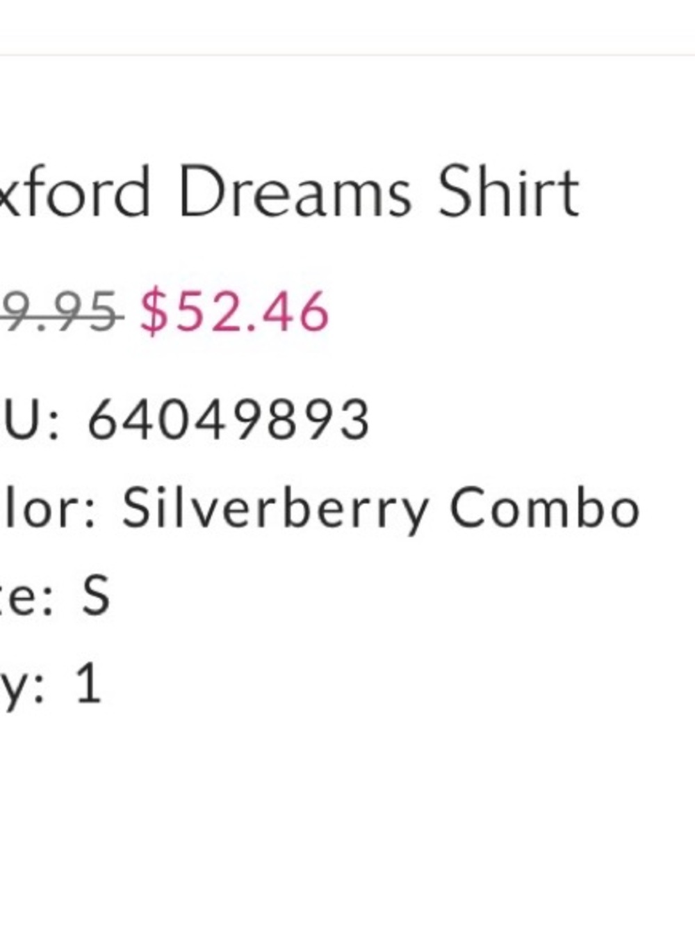 Free People Oxford Dreams Shirt in Silverberry Combo